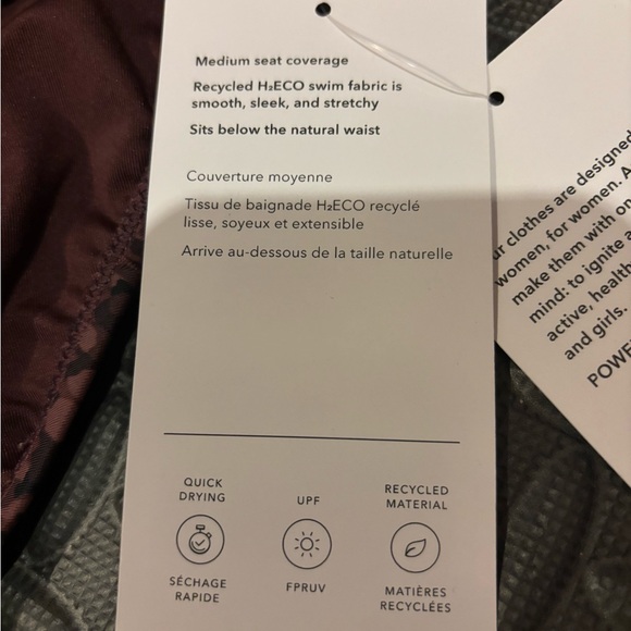 NWT ATHLETA Clean Medium Bikini Bottom IN Camo Flora Decadent Chocolate XXS - Picture 6 of 10